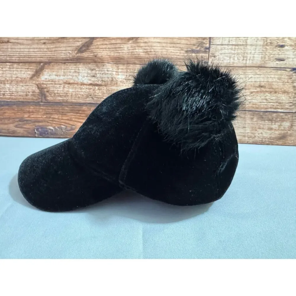 Guess Los Angeles Women's Mickey Mouse Black Velour Puffs Hat